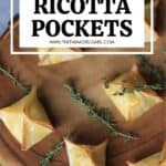 Roasted Chicken & Ricotta Pockets are an elegant, yet easy appetizer that is perfect to make for any occasion. Made with wonton wrappers, this hors d’oeuvres recipe is made with rotisserie chicken.