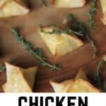 Roasted Chicken & Ricotta Pockets are an elegant, yet easy appetizer that is perfect to make for any occasion. Made with wonton wrappers, this hors d’oeuvres recipe is made with rotisserie chicken.