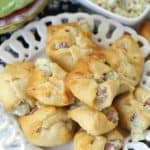 Soft and buttery crescent rolls are filled with Ham And Gorgonzola to create a delicious appetizer. These Ham And Gorgonzola Bites are perfect for any party!