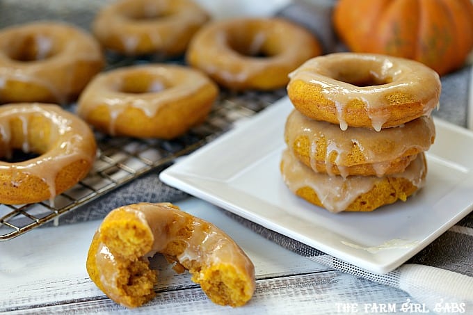 These moist and fluffy Maple Glazed Pumpkin Doughnuts are baked, not fried and are really easy to make.