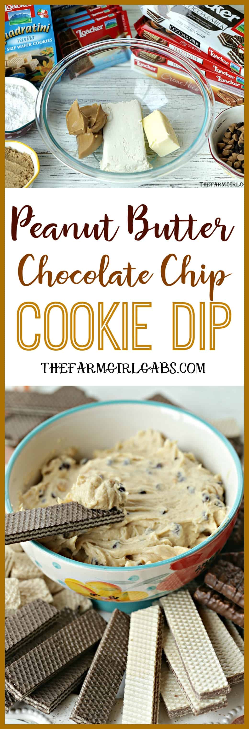 Serve this yummy Peanut Butter Chocolate Chip Cookie Dip at your next party. It's perfect for dessert. #Ad #LoackerLove #dip #dessert #cookiediprecipe