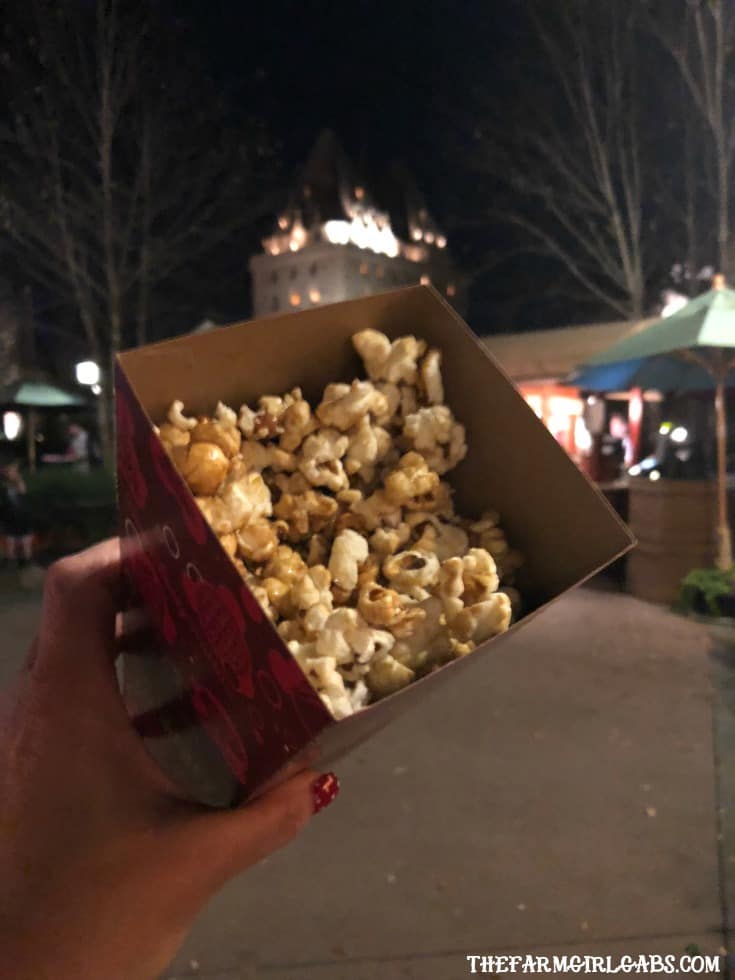 Maple Popcorn from Canada pavilion in Epcot