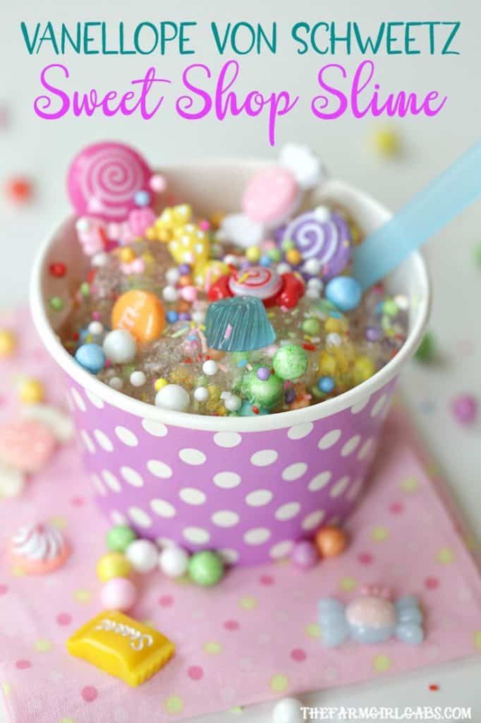 Kids will love creating some sticky fun with this Vanellope von Schweetz Sweet Shop Slime recipe. #slime #slimerecipe #wreckitralph #Disney #DisneyCraft #WaltDisneyWorld