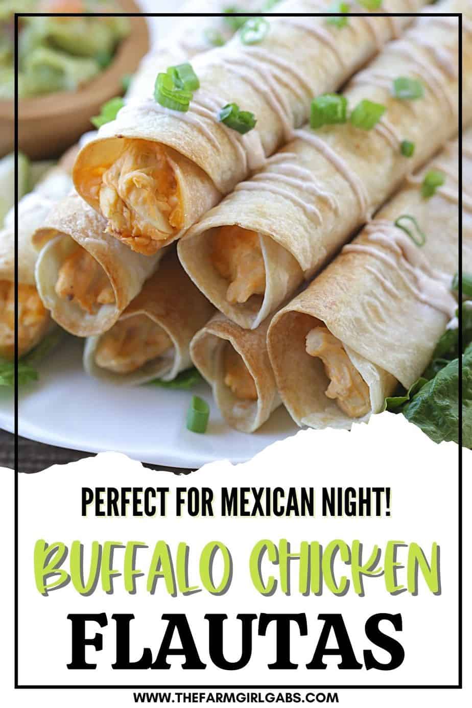 Baked Buffalo Chicken Flautas The Farm Girl Gabs®