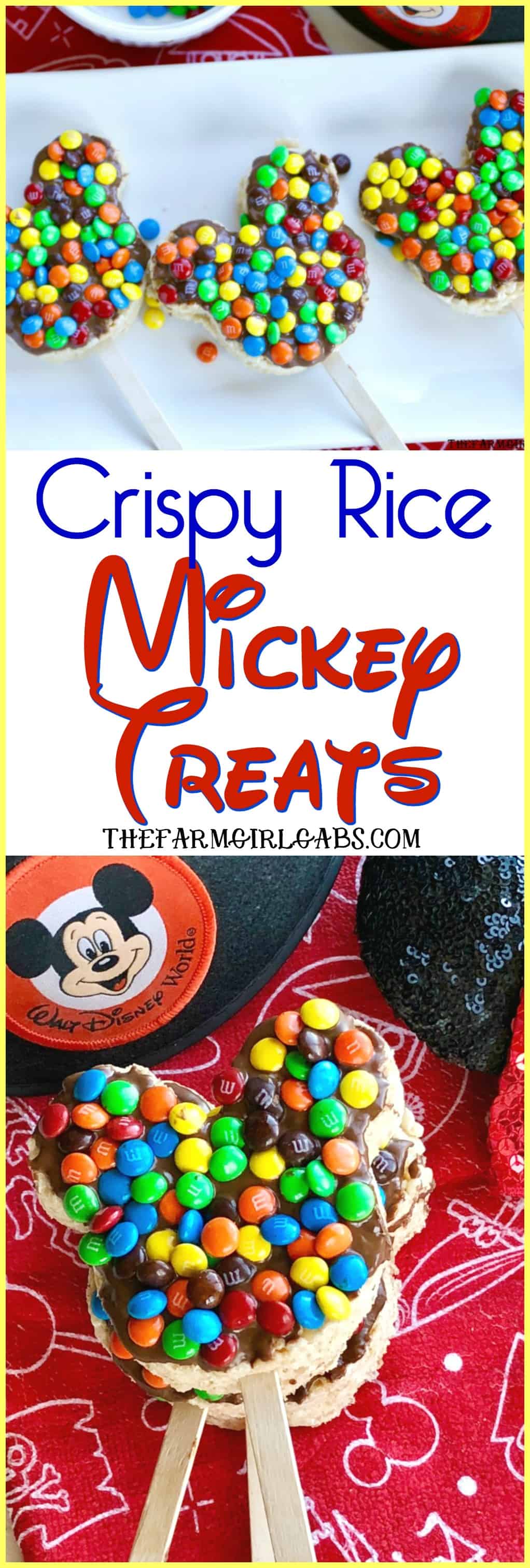 Create your own mouth-watering Crispy Rice Mickey Treats from Walt Disney World at home with this easy recipe. #WaltDisneyWorld #DisneyLand #Disney #DisneyRecipes #RiceKrispieTreats #Dessert #Snacks #DisneySnacks #DisneyFood