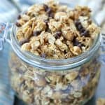 For breakfast or a quick snack, this easy Peanut Butter Chocolate Chip Granola recipe will have everyone begging for more!