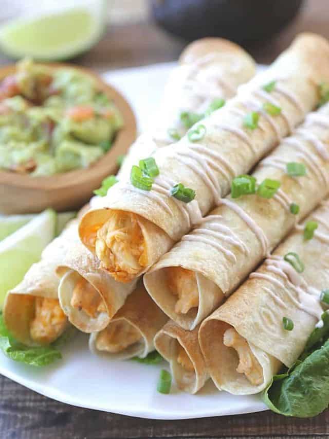 Baked Buffalo Chicken Flautas Story The Farm Girl Gabs®