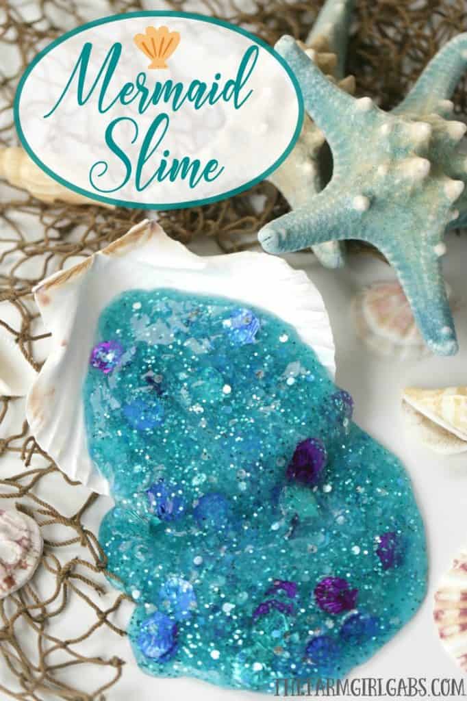 The Little Mermaid Slime #Slime #SlimeRecipe #Disney #DisneyPrincess #WaltDisneyWorld #DisneyCraft #KidsCraft #DIY #Crafts #TheLittleMermaid #Ariel