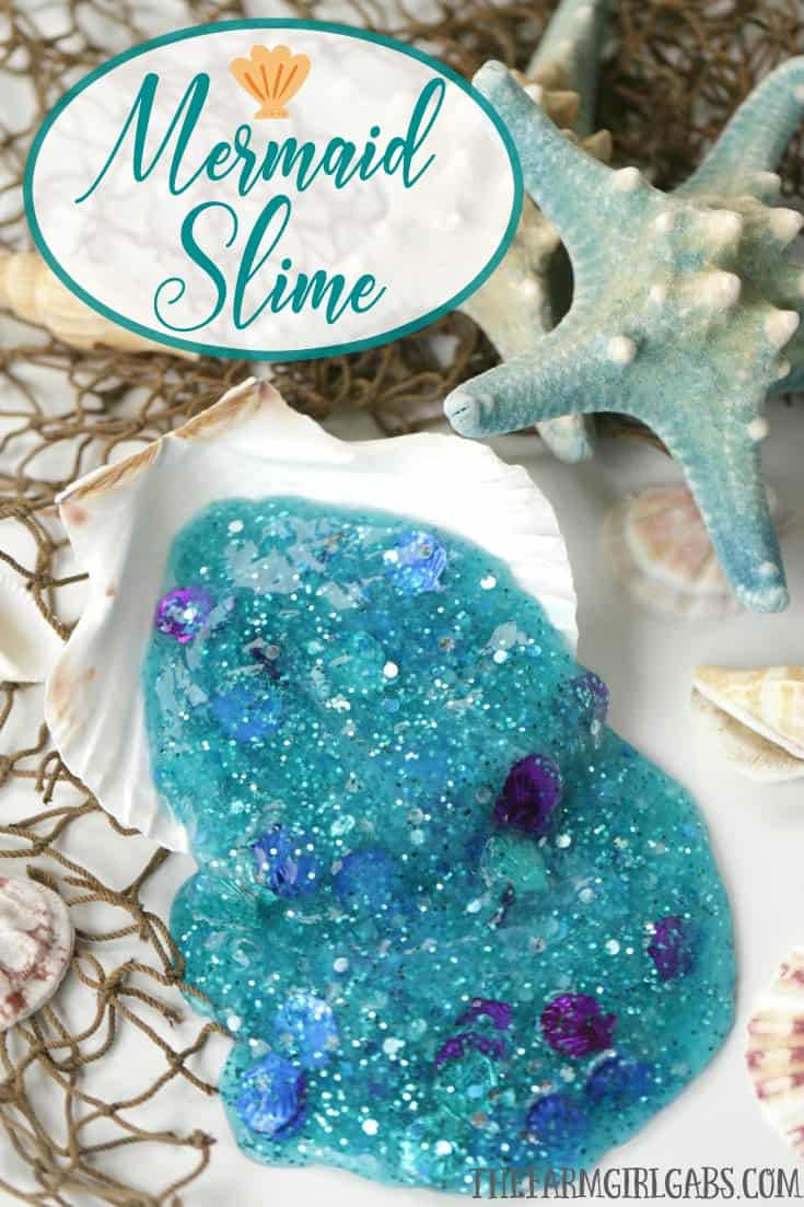 The Little Mermaid Slime #Slime #SlimeRecipe #Disney #DisneyPrincess #WaltDisneyWorld #DisneyCraft #KidsCraft #DIY #Crafts #TheLittleMermaid #Ariel