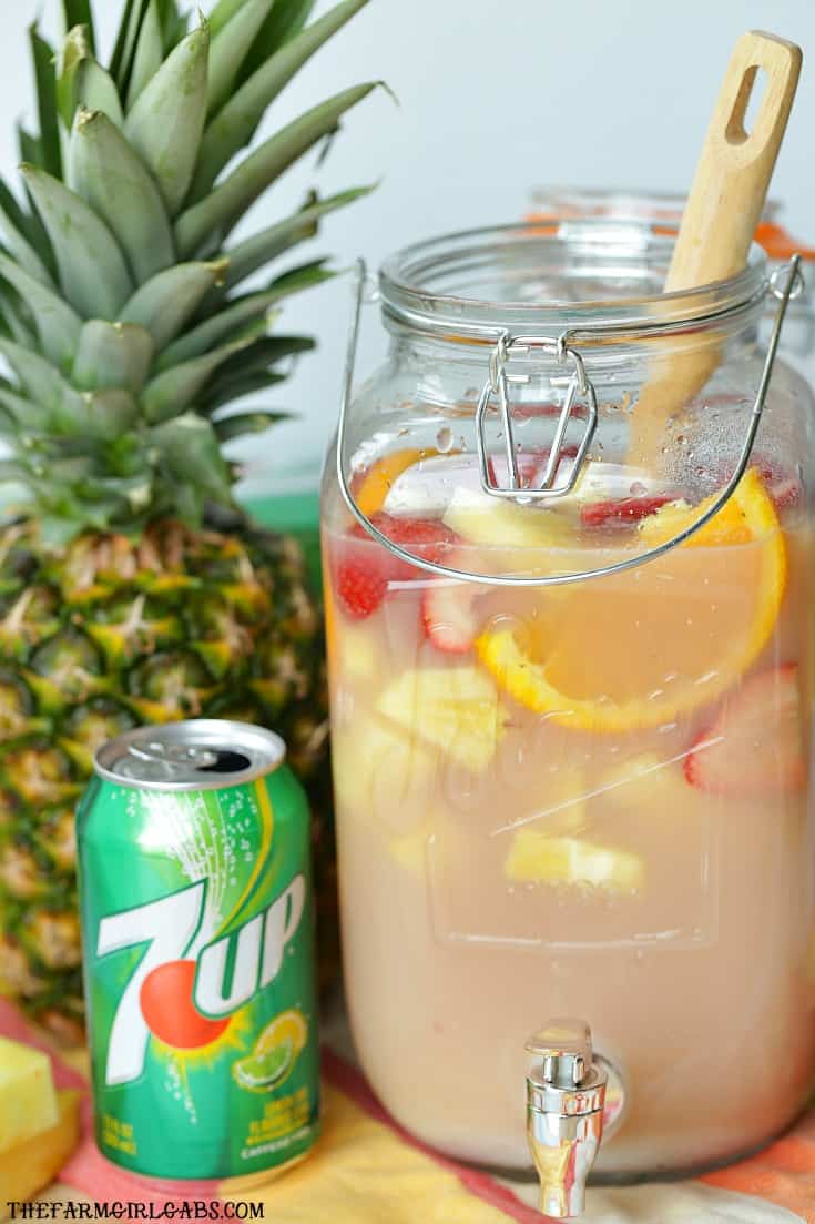 Five ingredients and 10 minutes will get you the perfect tropical party punch recipe great for parties, showers, brunches or virtually any occasion.