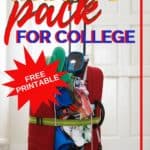 Congratulations! You are the proud parent of a college-bound student? Let the dorm room shopping fun begin! Print out this Essential College Packing List before you start shopping for the college essentials. #collegepackinglist #collegeplanning #collegestudent