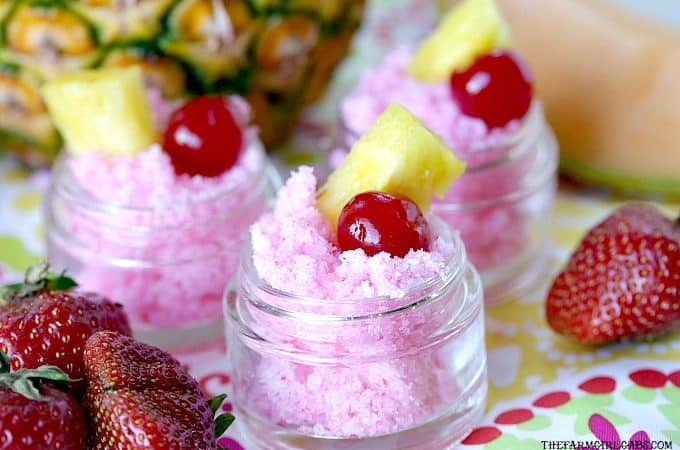 Sooth and exfoliate those chapped lips with this easy DIY Tropical Punch Lip Scrub that you can make at home.
