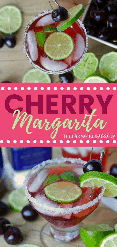 Ready for the perfect summer drink? Mix up a pitcher of this Cherry Margarita Recipe for your next summer celebration. #margarita #cocktails #drinkrecipe #margaritarecipe #cincodeymayo