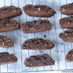 Brownie Almond Biscotti are a sweet and chocolaty twist on the classic Italian cookie. Make a batch to dunk in your coffee. #biscotti #cookies #brownies #biscottirecipe #brownierecipe #ChristmasCookie