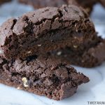 Brownie Almond Biscotti are a sweet and chocolaty twist on the classic Italian cookie. Make a batch to dunk in your coffee. #biscotti #cookies #brownies #biscottirecipe #brownierecipe #ChristmasCookie