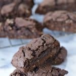 Brownie Almond Biscotti are a sweet and chocolaty twist on the classic Italian cookie. Make a batch to dunk in your coffee. #biscotti #cookies #brownies #biscottirecipe #brownierecipe #ChristmasCookie
