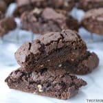 Brownie Almond Biscotti are a sweet and chocolaty twist on the classic Italian cookie. Make a batch to dunk in your coffee. #biscotti #cookies #brownies #biscottirecipe #brownierecipe #ChristmasCookie