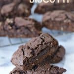 Brownie Almond Biscotti are a sweet and chocolaty twist on the classic Italian cookie. Make a batch to dunk in your coffee. #biscotti #cookies #brownies #biscottirecipe #brownierecipe #ChristmasCookie