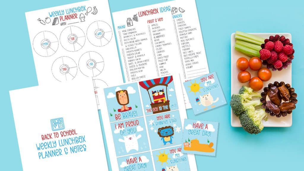 Free printable school lunch planner