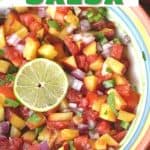 Spice up your summer with this tasty Peach Pico de Gallo recipe. Grab some fresh peaches and whip up a bowl of this fresh peach salsa.