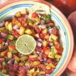 Spice up your summer with this tasty Peach Pico de Gallo recipe. Grab some fresh peaches and whip up a bowl of this fresh peach salsa.