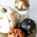 These easy DIY Glitter Glam Pumpkins are a perfect way to add some bling to your fall decor. This easy art deco pumpkin craft can be customized in any way you like. Grab some glitter and make these glitter pumpkins for fall. This is an easy fall pumpkin craft.