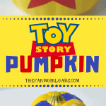 Buzz Lightyear to Star Command. Halloween is around the corner and we are beaming up this rootin-est tootin-est DIY Toy Story Pumpkin. The toys, I mean kids will love this easy Disney craft. #ToyStory #DisneyCraft #Halloween #Pumpkin #NoCarvePumpkin #WaltDisneyWorld