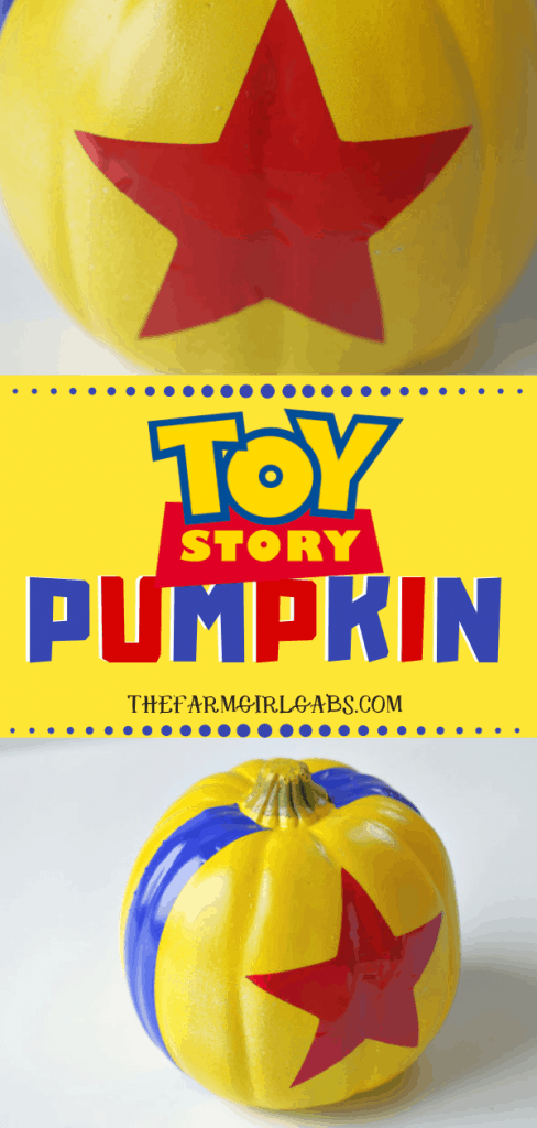 Buzz Lightyear to Star Command. Halloween is around the corner and we are beaming up this rootin-est tootin-est DIY Toy Story Pumpkin. The toys, I mean kids will love this easy Disney craft. #ToyStory #DisneyCraft #Halloween #Pumpkin #NoCarvePumpkin #WaltDisneyWorld