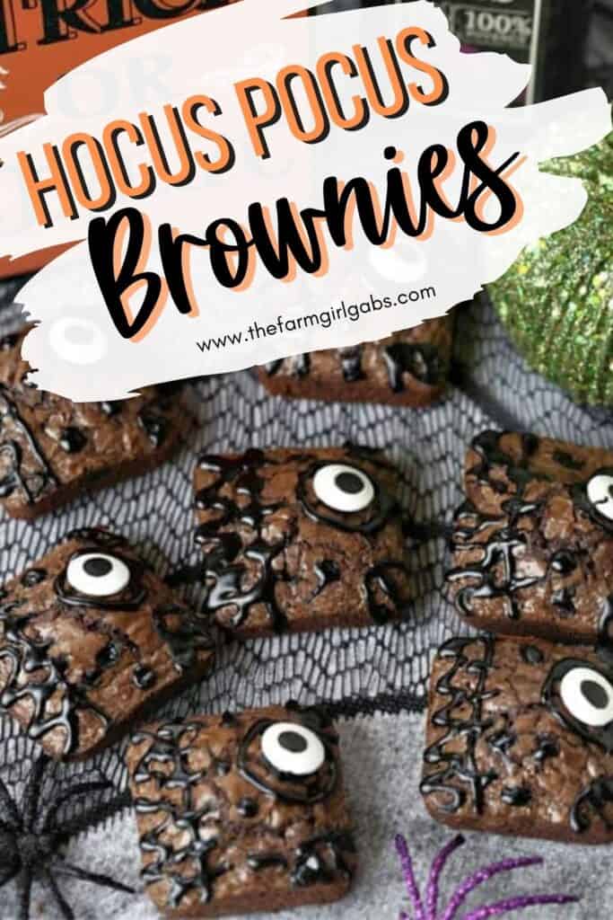 These Hocus Pocus Brownies will definitely put a delicious spell on you. These spellbinding brownies are the perfect spell to make for Halloween. This brownie recipe is an easy Halloween dessert.