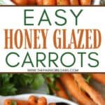 These Honey Glazed Carrots are a simple side dish to serve for any meal. They make a great holiday recipe for Thanksgiving or any family holiday. This easy side dish recipe is always present on my Thanksgiving and Christmas menu. Made with real butter and brown sugar, this carrot recipe is so good. It is a quick vegetable side dish that can be served all year long.