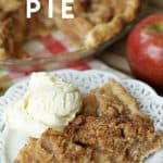 Apple Pie is about as American as you can get. A slice of this Apple Crumb Pie is perfect to enjoy for Thanksgiving dessert or any time of the year. #applepie #applecrumbpie #pie #pierecipe #dessert #baking #Thanksgivingrecipe #thanksgivingdessert #applerecipes #Thanksgiving