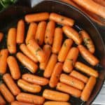 These Honey Glazed Carrots are a simple side dish to serve for any meal. They make a great holiday recipe for Thanksgiving and Easter too. #Carrots #SideDish #VegetableRecipe #Thanksgiving #HolidayRecipe