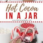 Hot Cocoa In A Jar is a perfect warm-up gift to make this holiday season. This mason jar gift is easy to create and delicious to drink. Make a batch of the Hot Chocolate Mix in a jar for your friends and family. They will love receiving this Hot Cocoa Mix in a Jar as a Christmas gift. #hotchocolate #giftideas #hotcocoamix