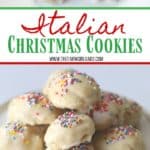 Italian Christmas Cookies are a delicious cake-like cookie with a hint of anise and sweet sugar glaze. This easy cookie recipe is great to serve any time of the year. #christmascookie #cookierecipe #italianchristmascookies #holidaybaking