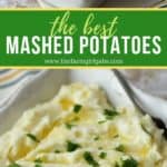 Mashed potatoes are the perfect side dish for meat or poultry. This easy recipe is creamy, buttery and oh so good. This mashed potatoes recipe is a great Thanksgiving side dish too. Super easy and even has a secret ingredient to make this potato recipe extra creamy. Your family will definitely want seconds. #mashedpotatoes #thanksgivingsidedish #potatorecipe