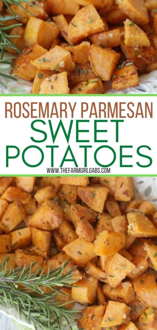 Rosemary Parmesan Sweet Potatoes - The Farm Girl Gabs®