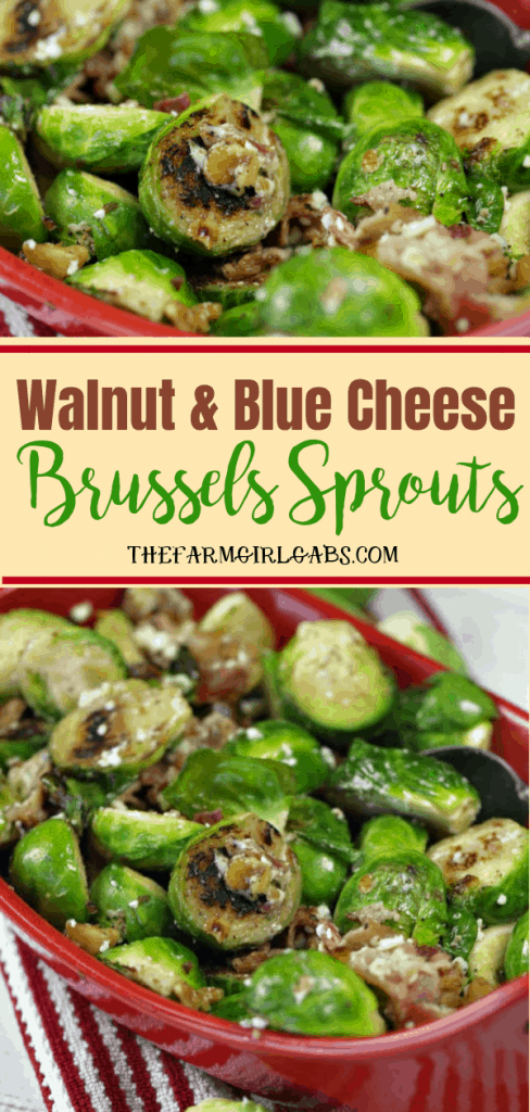 Think you don't like Brussels Sprouts? Think again. This tasty Walnut And Blue Cheese Brussels Sprouts recipe is the perfect side dish that will definitely change your mind. #brusselssprouts #sidedish #vegetables #ThanksgivingRecipe