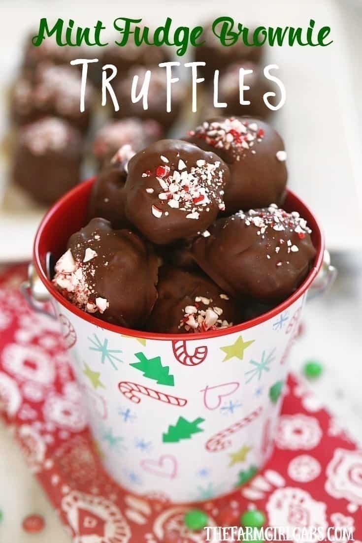 Mint Fudge Brownie Truffles The Farm Girl Gabs®