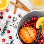 This holiday stovetop potpourri is the perfect blend to make for the holiday season. Make a batch and leave it simmering on your stove all day for an amazing holiday aroma. #Potpourri #StovetopPotpourri #Christmas #ChristmasDecoration #DIY #PotpourriRecipe #SimmeringPotpourri