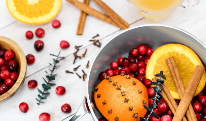 This holiday stovetop potpourri is the perfect blend to make for the holiday season. Make a batch and leave it simmering on your stove all day for an amazing holiday aroma. #Potpourri #StovetopPotpourri #Christmas #ChristmasDecoration #DIY #PotpourriRecipe #SimmeringPotpourri