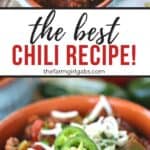 From game day to snow day, this Easy Classic Chili recipe is the perfect comfort food. This best homemade chili recipe is loaded with beef, beans and lots of zesty flavor.