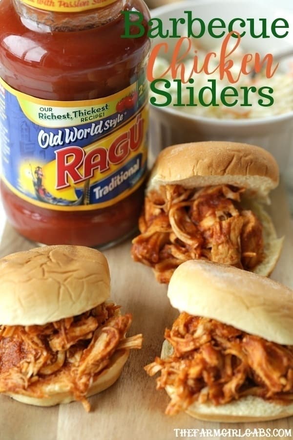 Are you game-day ready? These Shredded BBQ Chicken Sliders are perfect for your big game football party! #BigGameBB #ad #sliders #sandwiches #football #tailgaterecipies