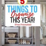 Start the year off on the right note. Here are 5 Things To Organize In The New Year Plus A Free Daily Planner To Keep You Organized. These home organization tips will give you a fresh start for the New Year! #homeorganization #mariekondo #kitchenorganization