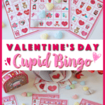 These free Valentine's Day Cupid Bingo cards are perfect for kids to play at home or classroom parties. Download and print yours today for some Valentine's Day fun! #ValentinesDay #Bingo