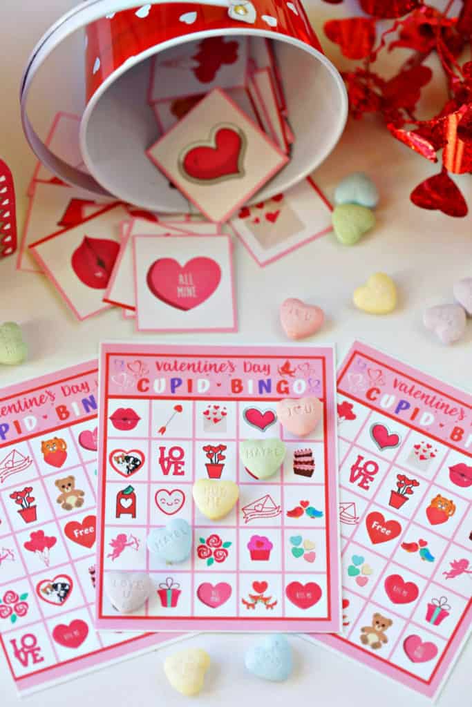 These free Valentine's Day Cupid Bingo cards are perfect for kids to play at home or classroom parties. Download and print yours today for some Valentine's Day fun!