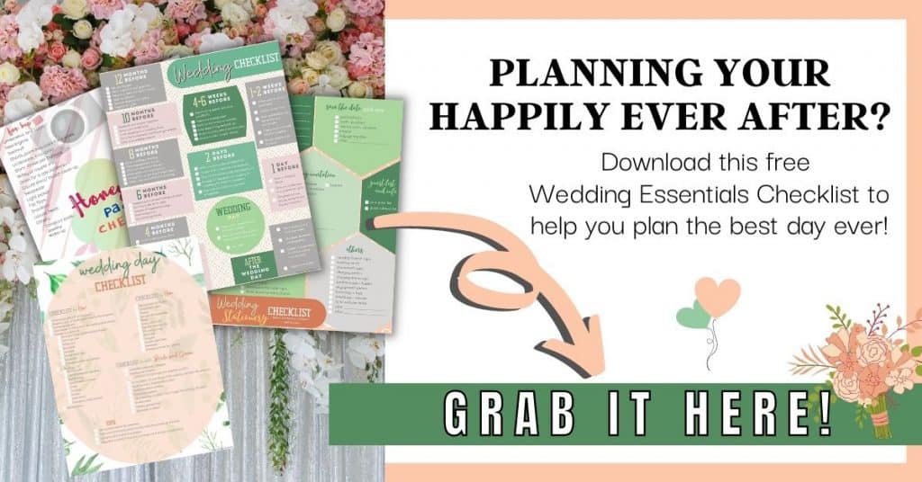 Free wedding essentials checklist