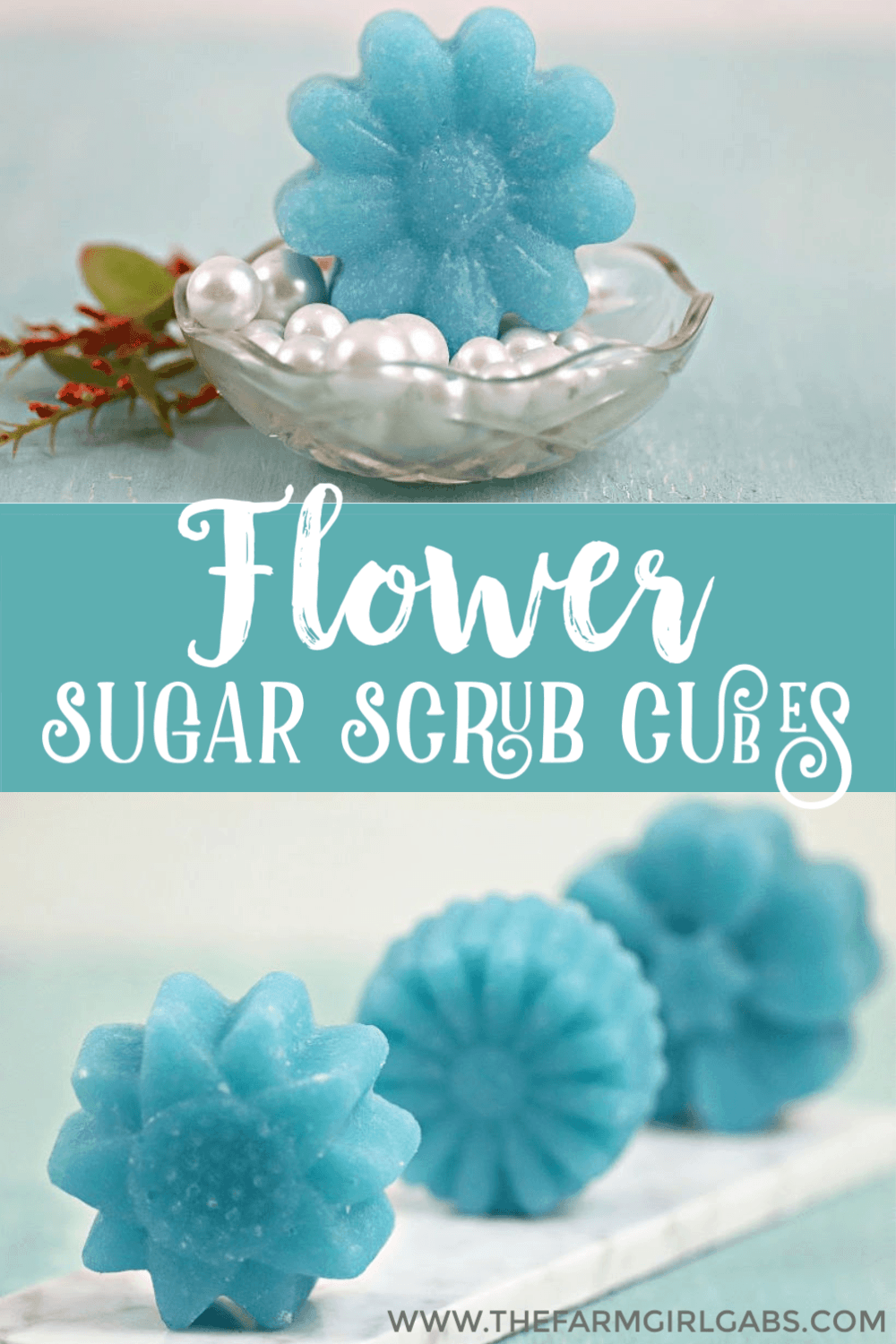 It's a self-care kind of day. Pamper yourself and whip up a batch of these DIY Flower Sugar Scrub Cubes made with Essential Oils. Keep them for yourself of give the gift of pampering. #essentialoils #sugarscrub #sugarscrubcubes