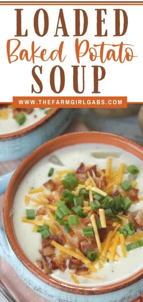 Creamy and comforting, you won't be able to resist this easy Loaded Baked Potato Soup recipe. Warm-up with a bowl of this delicious soup recipe that is full of potatoes, cheese and bacon. This is the best baked potato soup recipe. This soup recipe is the ultimate comfort food that is topped with your favorite baked potato toppings.