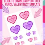 Tell your Valentines they are all right (or is it write?) with these adorable Cupid's Arrow Printable Pencil Valentines.