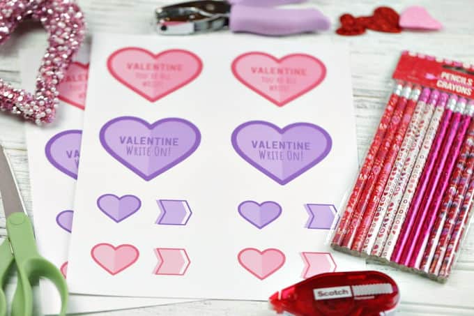 Tell your Valentines they are all right (or is it write?) with these adorable Cupid's Arrow Printable Pencil Valentines.